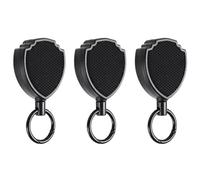 Giwnhvx retrattile con in acciaio, Porta Badge a Moschettone Multistrumenti, Strumento di Supporto Identificazione a Clip Facile Tirare