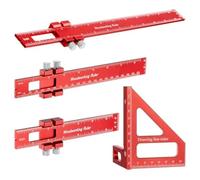 Giwnhvx Righello da carpentiere 3D Multi angolo di misurazione righello 45/90 gradi in lega di alluminio lavorazione del legno goniometro quadrato