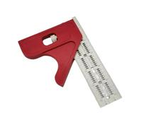 Giwnhvx Righello di Bordo Scalabile Righello Angolo Triangolare Strumento di Misura Per La Lavorazione Del Legno Righello Bordo Regolabile Goniometro Triangolare