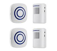 Giwnhvx Rilevatore di Movimento Porta Senza Affari Porta di Sicurezza Intelligente Allarme Allee di Sicurezza A Casa con 2 Ricettore In-in e 2 Sensore IRP Spina UE