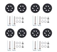 Giwnhvx Ruote di ricambio per valigie, 55 mm x 12 mm, protezione ambientale, in poliuretano, colore nero, 4 paia