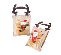 Giwnhvx Sacchetti regalo natalizi con manico a forma di manico, per Capodanno, scuole scolastiche e bomboniere, 28,5 x 15 cm