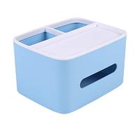 Giwnhvx Scatola di Fazzoletti di Plastica Organizzatore di Stoccaggio Caso Titolare del Tessuto per la Decorazione Blu