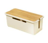 Giwnhvx Scatola di gestione dei cavi con coperchio per nascondere fili e multiprese, scatola organizzatrice di cavi per scrivania e computer B 32 x 15 x 12,5 cm