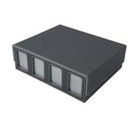 Giwnhvx Scatola di immagazzinaggio di carte per carte da collezione con finestra di visualizzazione per carte magiche, custodia per carte, porta carte grigio