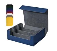 Giwnhvx Scatola di immagazzinaggio per carte da collezione, chiusura magnetica, scatola per carte magnetiche, blu