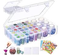 Giwnhvx Scatola di immagazzinaggio per pittura a diamante con 42 griglie di immagazzinaggio per perline fai da te fai da te