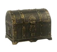 Giwnhvx Scatola nascosta pirata da caccia rotonda in bronzo decorazione casa in plastica per bambini regali decorazione festa retrò
