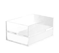 Giwnhvx Scatola organizer rettangolare per fazzoletti, trasparente, con coperchio superiore, per bagno, ufficio e scrivania