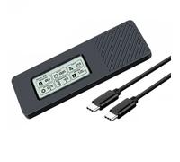 Giwnhvx Scatola per Disco Rigido M.2 NGFF Protocol SSD Enclosure 5Gbps USB3.2 Display Digitale Intelligente SSD M.2