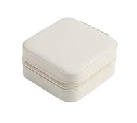 Giwnhvx Scatola Portagioie Personalizzata con Bellissimi Fiori Freschi, Donne e Ragazze, Scatola Portaoggetti Adatta Ai Viaggi, Bianca