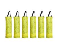 Giwnhvx Scatola Portaoggetti in Plastica, Borsa per Spesa per Cucina, Borsa per Spazzatura, Borsa Rotonda per Articoli Vari, Scatola Portaoggetti da Parete, Portaoggetti da Cucina, Giallo
