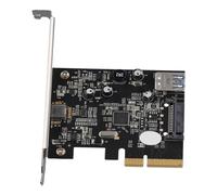 Giwnhvx Scheda adattatore PCI-E 4X a USB3.1 Scheda di espansione 10G Adattatore posteriore TYPE-C+TYPE-A Scheda ASM1142 Modulo