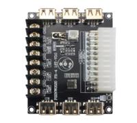 Giwnhvx Scheda di derivazione di alimentazione ATX a 24 pin e kit di alloggiamento in acrilico, adattatore modulo, connettore di alimentazione, supporto 3,3 V/5 V/12 V, installazione facile e