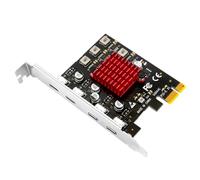 Giwnhvx Scheda Di Espansione PCIE PCIE a 4 Porte USB3.2 Gen1 Tipo-C Scheda Adattatore per Desktop