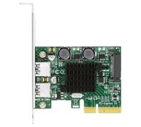 Giwnhvx Scheda di Espansione USB 3.1 A 2 Porte PCIE X4 A Scheda di Espansione USB 3.1 Scheda Adattatore Chipset ASM3142 per Desktop