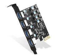 Giwnhvx Scheda di Estensione USB Tipo A, Adattatore 4 Porte, Ad Alta Velocità per Desktop, 4 Porte A E Posteriore,
