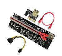 Giwnhvx Scheda Di Estensione VER009S Plus PCI-E Riser 009S Plus PCIE X1 a X16 con Cavo di Alimentazione 4Pin 6Pin USB 3.0 per Rig Mining Bitcoin Litecoin