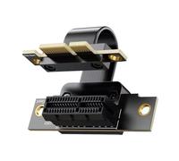 Giwnhvx Scheda di Rete Wireless Esterna PCIE 4.0X1 con Prolunga Dual 90 Degree Right Angle Mini Slot DMA Board Boot Card Adattatore Scheda di Acquisizione per Scheda Audio PCI Express Riser