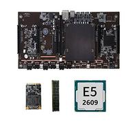 Giwnhvx Scheda madre X79 H61 BTC Minatore 5X PCIE Supporto 3060 3070 3080 Scheda grafica con E5 2609 CPU RECC 8G DDR3 Memoria 120G SSD