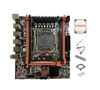 Giwnhvx Scheda madre X99E + CPU E5 2666 V3 + grasso termico + scheda LAN Gigabit PCIEX16 NVMe Supporter 4XDDR4 RECC RAM.