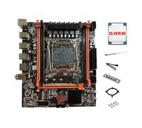 Giwnhvx Scheda Madre X99E + CPU E5 2676 V3 + Grassa Termica + Scheda LAN Gigabit PCIEX16 NVMe + Supporto per 4XDDR4 RECC RAM, Scheda Madre per Desktop.