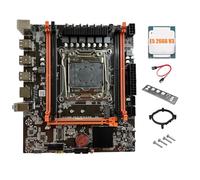 Giwnhvx Scheda madre X99E+E5 2666 V3 CPU Dual Channel Supporta 4XDDR4 RECC RAM PCIE X16 NVMe Gigabit LAN Scheda madre del computer