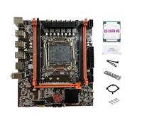Giwnhvx Scheda madre X99E + processore E5 2678 V3 + + supporto per 4XDDR4 RAM RECC + scheda PCIEX16 NVMe Gigabit LAN per desktop