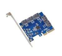 Giwnhvx Scheda PCI-E Riser Scheda Di Espansione PCIE 3.0-4X a 5 Scheda Adattatore PCIE a Riser Card per PC