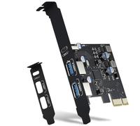 Giwnhvx Scheda PCIE USB 18W Power Delivery, PCI Express 3 porte (tipo C, 2 X Tipo A) PCIe USB 3.0 Scheda di espansione della scheda di ricarica rapida