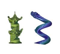 Giwnhvx Scultura di drago colorato statuetta cinese drago scultura per la decorazione della casa o ufficio stampato 3D Loong per scaffale