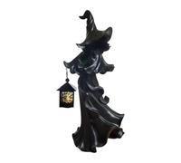 Giwnhvx Scultura in Resina Strega di Halloween Scultura Fantasma con Lanterne Decorazioni Antiche di Halloween Nere