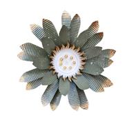 Giwnhvx Sculture murali di fiori in metallo, decorazione da parete artistica in metallo, per regalo di famiglia, vicino, 17 cm, facile da installare, facile da usare