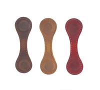 Giwnhvx Segnalibro magnetico cucito a mano in pelle PU fatto a mano primo strato clip in pelle bovina decorazione notebook da viaggiatore rosso facile da installare facile da usare