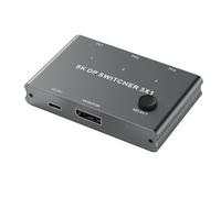 Giwnhvx Selettore DP con Tre Ingressi e Una Uscita per Schermo Del Computer Splitter HD 8K @ 30 Hz Interruttore DP1.4