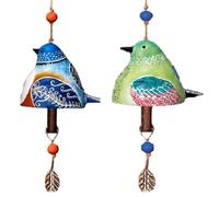 Giwnhvx Serie di Campanelli Eolici per Uccelli Vivaci, Campanelli Eolici in Resina, Campanelli Eolici da Giardino, Pendenti per Decorazioni Domestiche,C