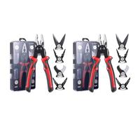 Giwnhvx Set di 10 pinze 5 in 1, versatile, con pinza, spelafili, crimpatrice, cesoia per lamiere