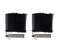 Giwnhvx Set di 100 pezzi in organza per ventilatore a mano nero 2 x 10 pollici sacchetti con coulisse di serraggio di Halloween trasparenti - regali per ventilatore pieghevoli