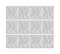 Giwnhvx Set di 12 acustici autoadesivi 11,8 pollici x 11,8 pollici in schiuma insonorizzanti (grigio )