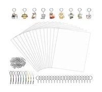 Giwnhvx Set di - 15 fogli retrattili stampabili, 20 , 100 anelli spaccati e 5 pinze per aragosta DIYCrafts for Kids facile da usare