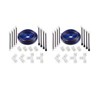 Giwnhvx Set di 2 cavi di prolunga per striscia LED RGB a 4 pin, 5 m, kit di connettori per strisce LED RGB flessibili 5050