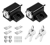 Giwnhvx Set di 2 pezzi in acciaio inox in lega di alluminio serratura finestra antifurto serratura antifurto porta scorrevole bambino antifurto serratura nera