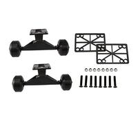 Giwnhvx Set di 2 ruote per skateboard in lega di alluminio, per skateboard e longboard a quattro ruote, in gomma, colore nero
