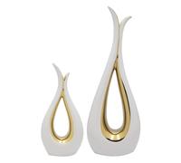 Giwnhvx Set di 2 vasi decorativi in ceramica bianca, design nordico, moderno e minimalista, per la decorazione di interni, camera da letto, matrimoni, ristorante