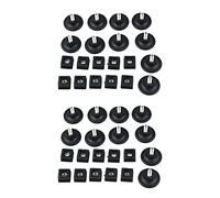 Giwnhvx Set di 20 piedini di livellamento regolabili con diametro della base da 45 mm, kit di inserti quadrati per tubo da 25 mm x 25