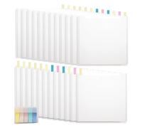 Giwnhvx Set di 24 organizer per album di ritagli, 30,5 x 33 cm, trasparente, con 100 linguette adesive
