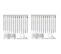 Giwnhvx Set di 26 mini cacciaviti di precisione per orologi, gioiellieri, 0,6-2,0 mm, con 26 lame di ricambio extra
