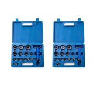 Giwnhvx Set di 28 punzoni cavi fai da te in pelle con scatola di plastica, strumento per la casa fai da te, 5 mm-35 mm