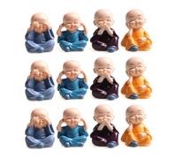 Giwnhvx Set di 3 adorabili bambole in resina, 4 adorabili bambole, intagliate per la decorazione di