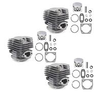 Giwnhvx Set di 3 cilindri e pistoni per motosega, diametro 45 mm, adatti per motosega 52 52 cc per motosega a benzina/olio
